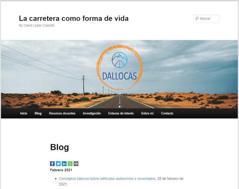 Ranking y directorio web - La Carretera Como Forma de Vida en Navegax