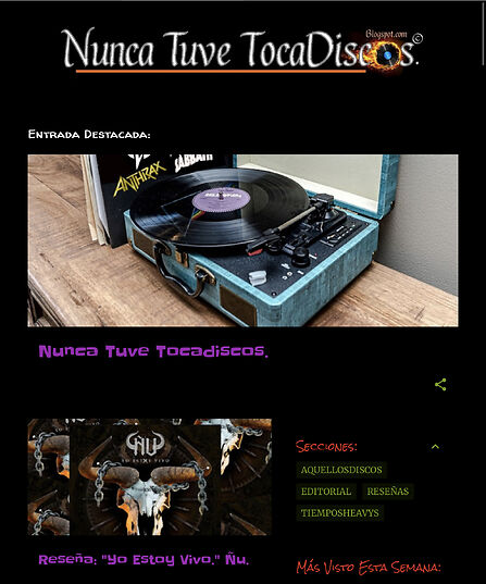 Ranking y directorio web - Nunca Tuve TocaDiscos en Navegax